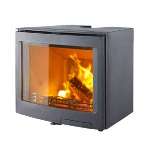 Contura i5 with panorama door, black