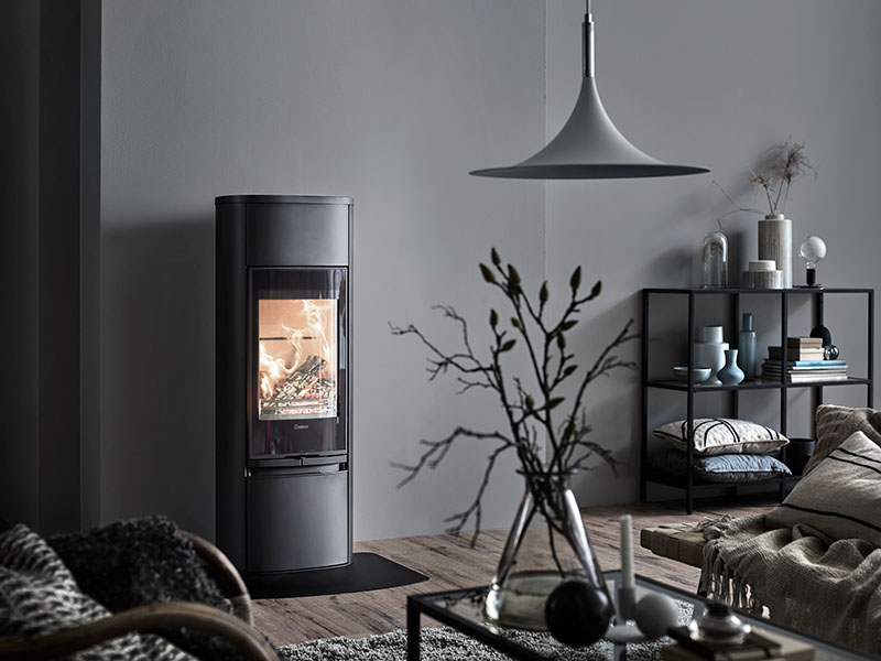Black Contura 890G Style in a grey living room