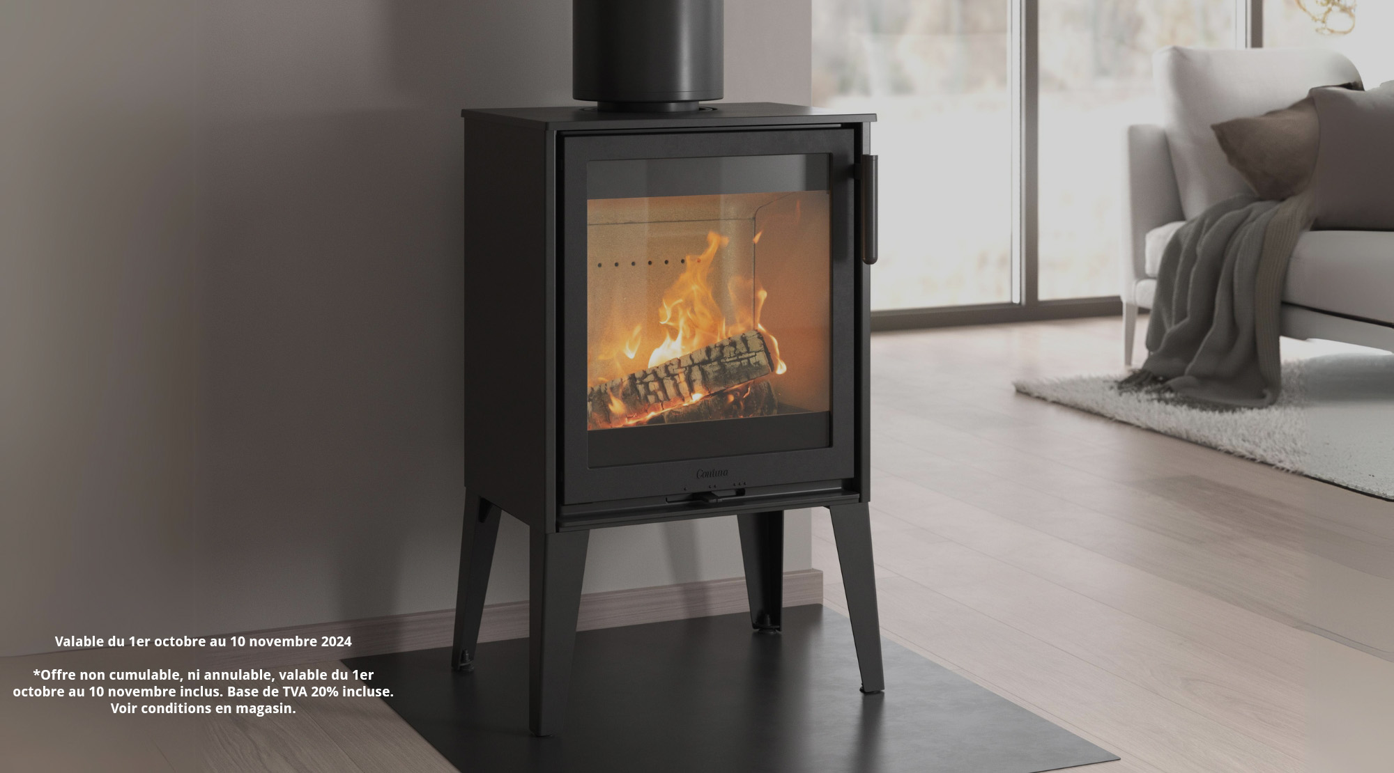 Contura 210 on legs